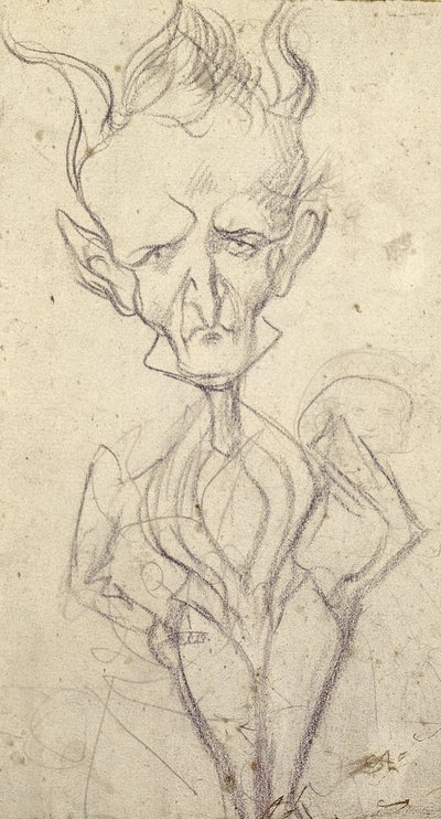 Caricature of Hector Berlioz by French School